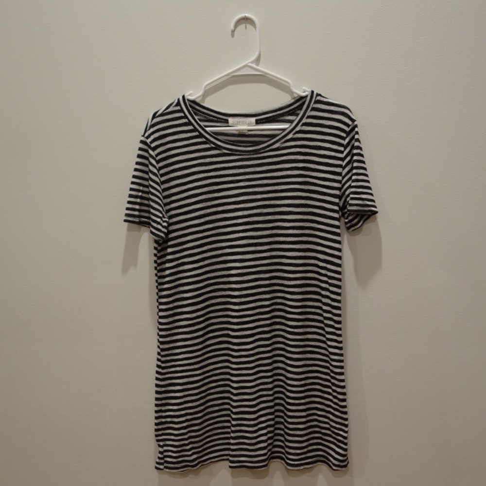 Striped Knit T-Shirt Dress